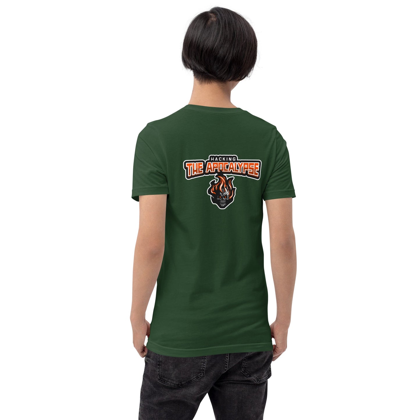 Hacking the Apocalypse V1 - Unisex t-shirt ( Back Print ) by DarkByteGear