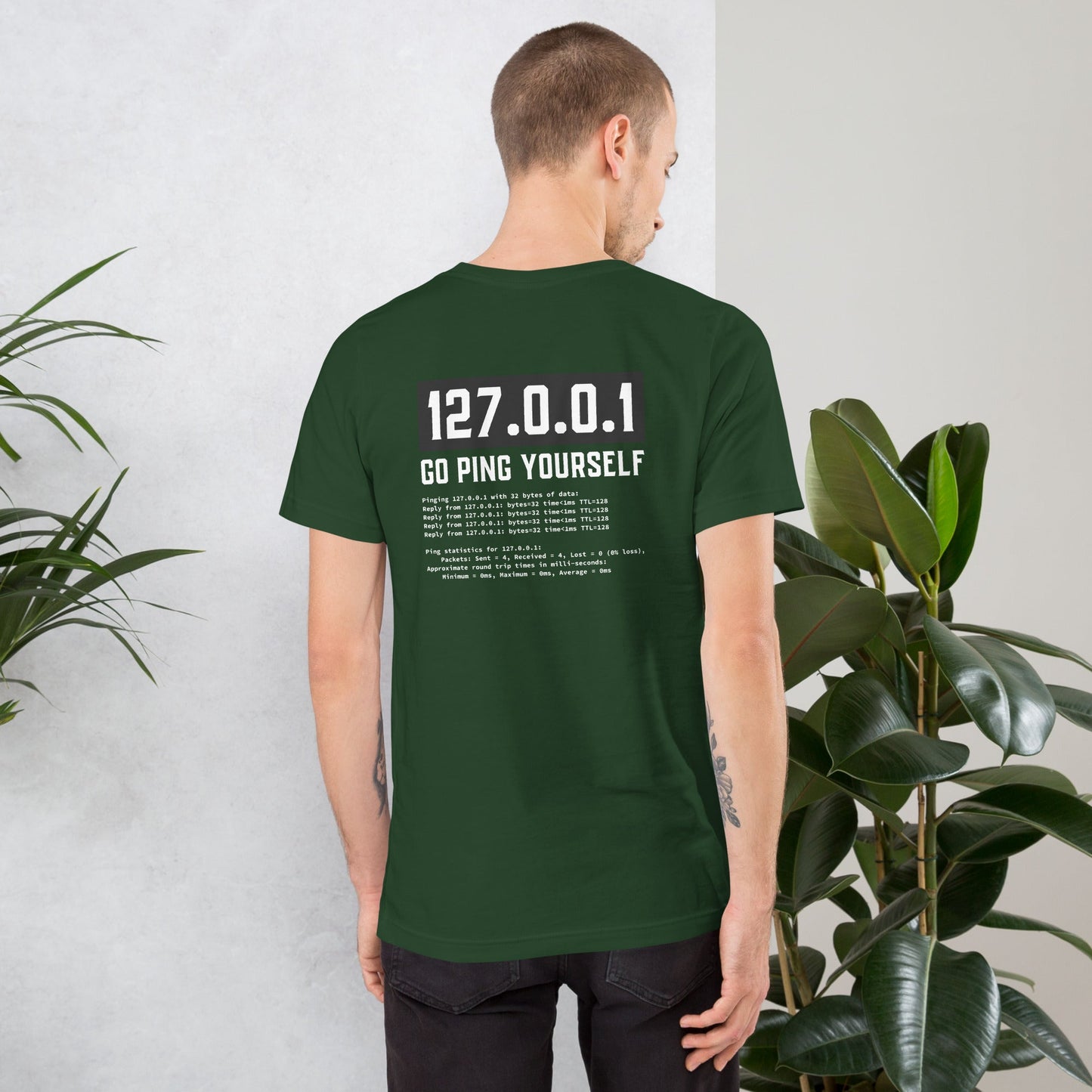 Go ping yourself - Unisex t-shirt ( Back Print ) by DarkByteGear