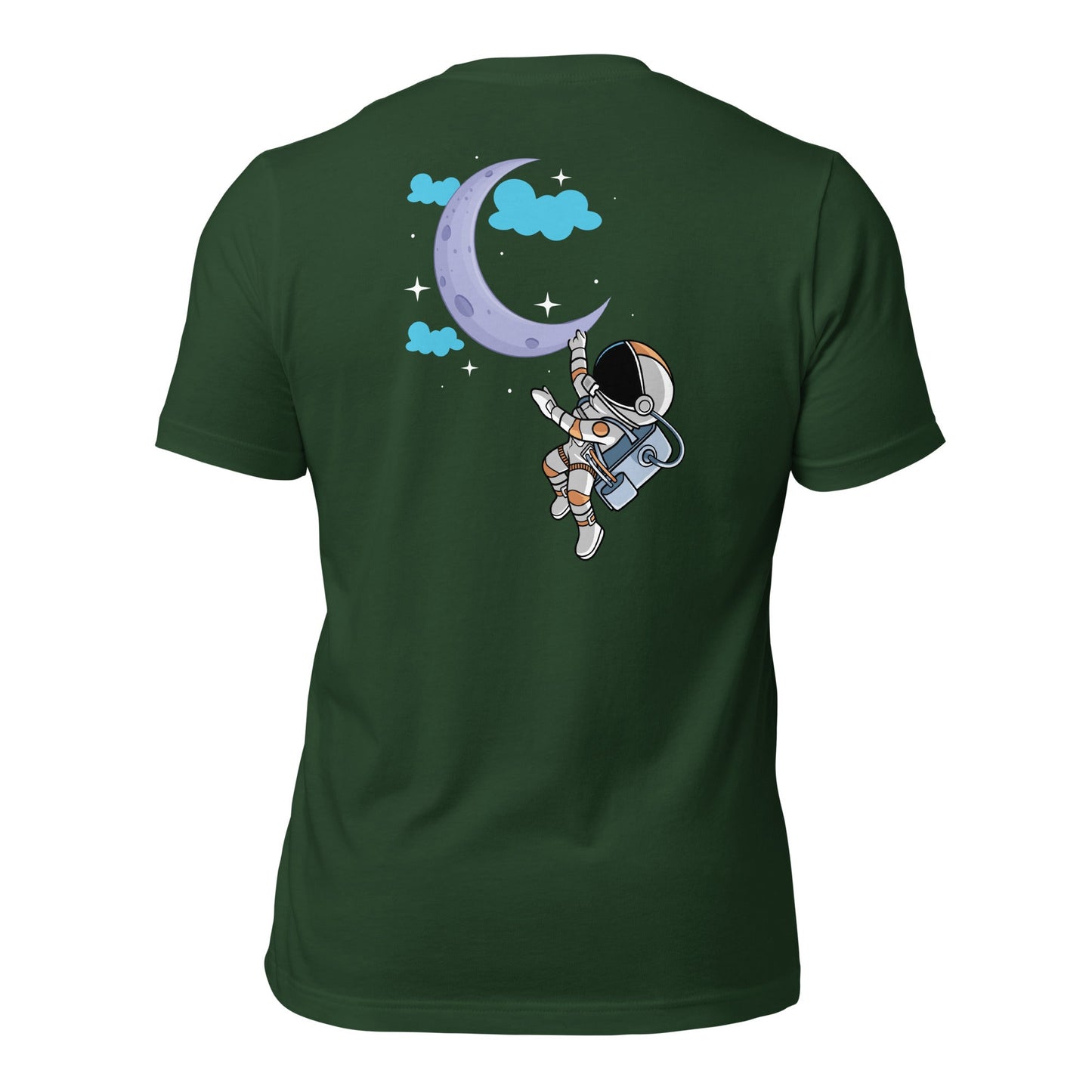 Full Moon Astronaut - Unisex t-shirt ( Back Print ) by DarkByteGear