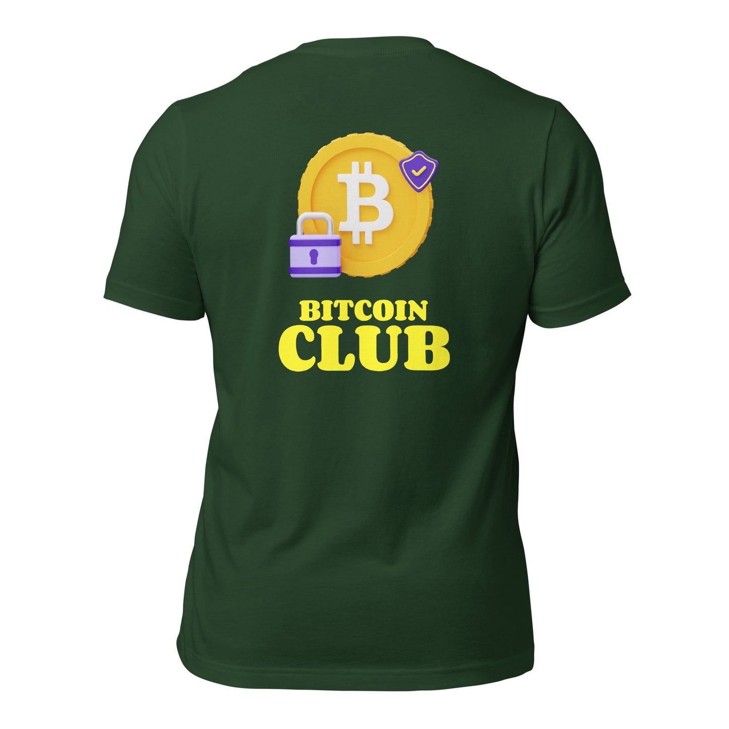 BITCOIN CLUB V7 - Unisex t-shirt ( Back Print ) by DarkByteGear