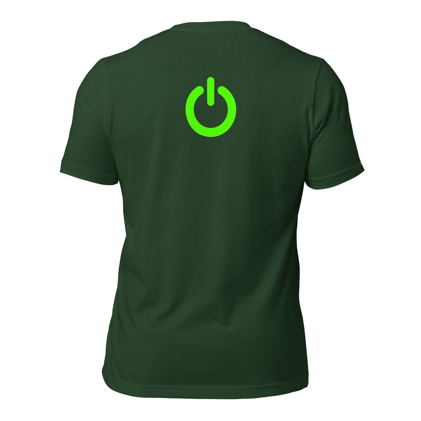 Power on - Unisex t-shirt (back print) by DarkByteGear