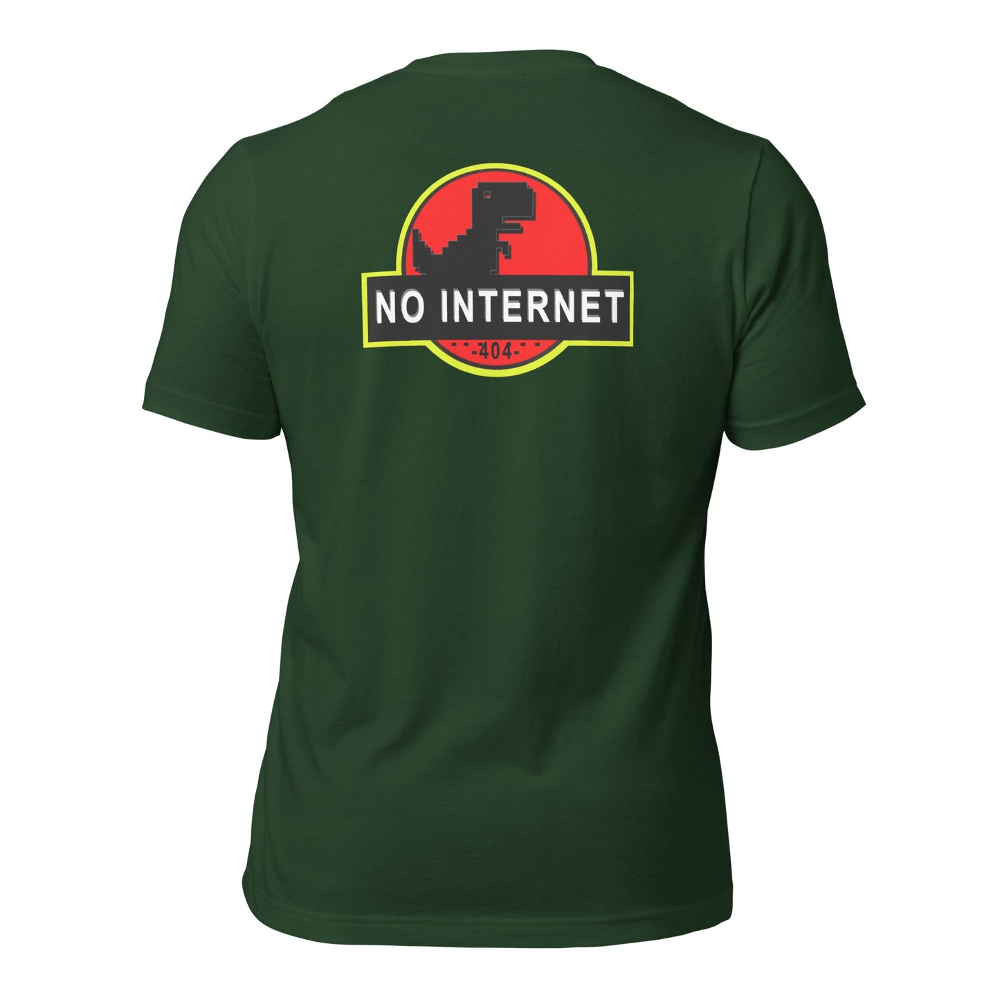 No internet 404 - Unisex t-shirt (back print) by DarkByteGear