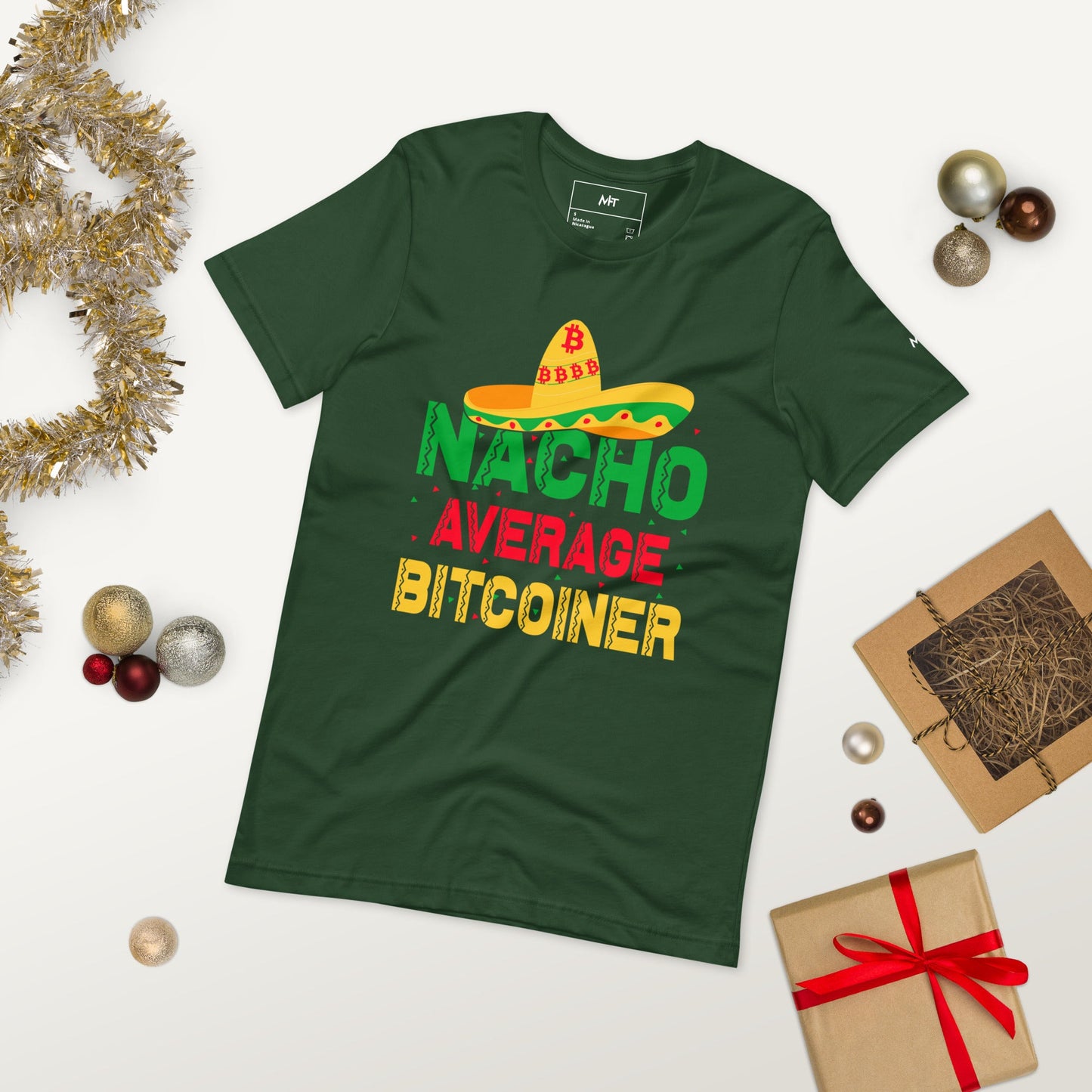 Nacho Average Bitcoiner Unisex t-shirt ( Back Print ) by DarkByteGear
