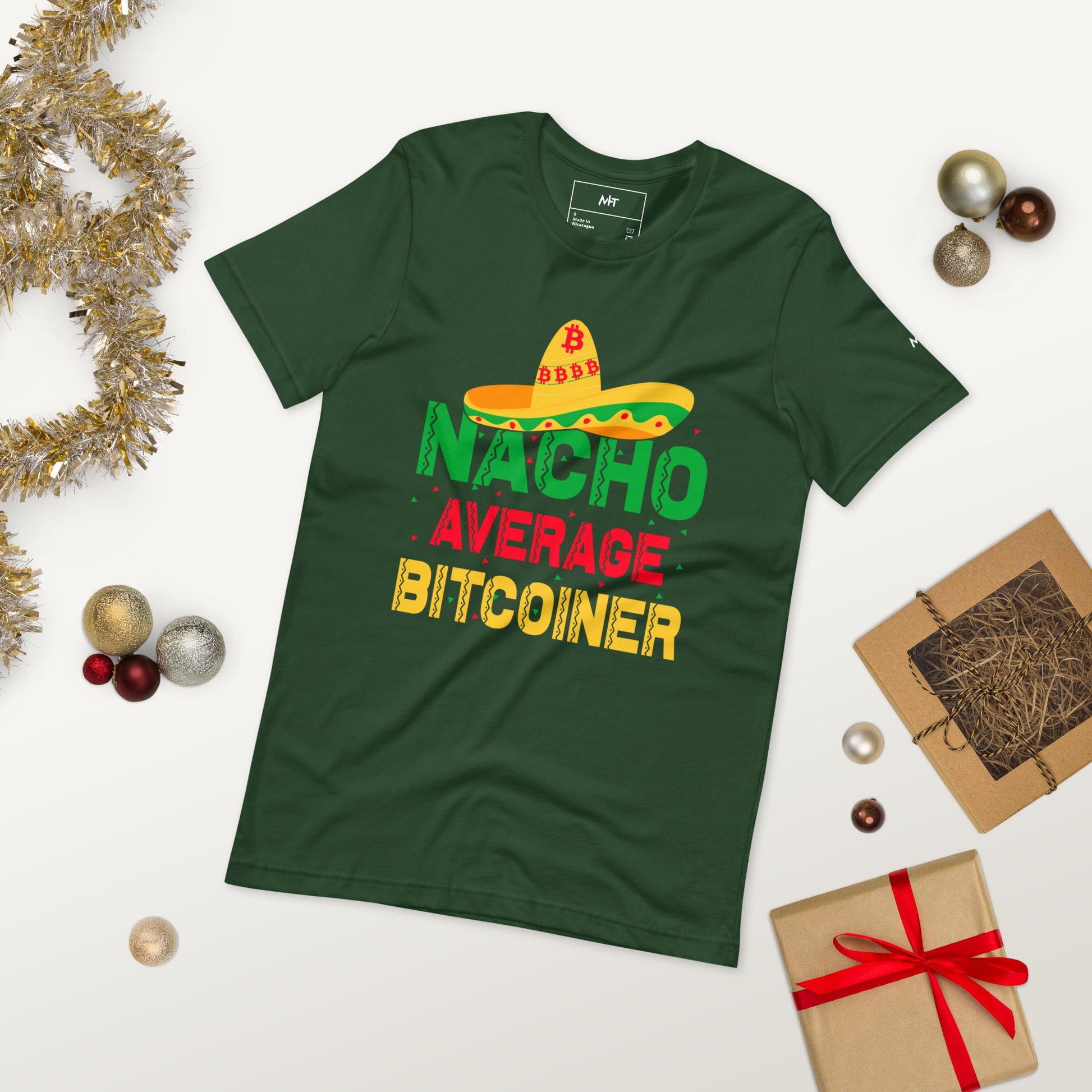 Nacho Average Bitcoiner Unisex t-shirt ( Back Print ) by DarkByteGear