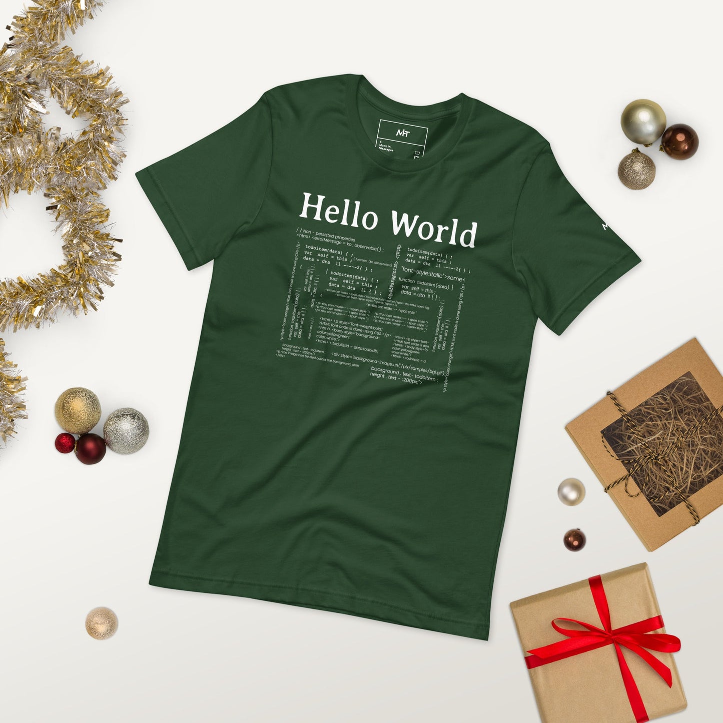 Hello World Computer Programming - Unisex t-shirt by DarkByteGear