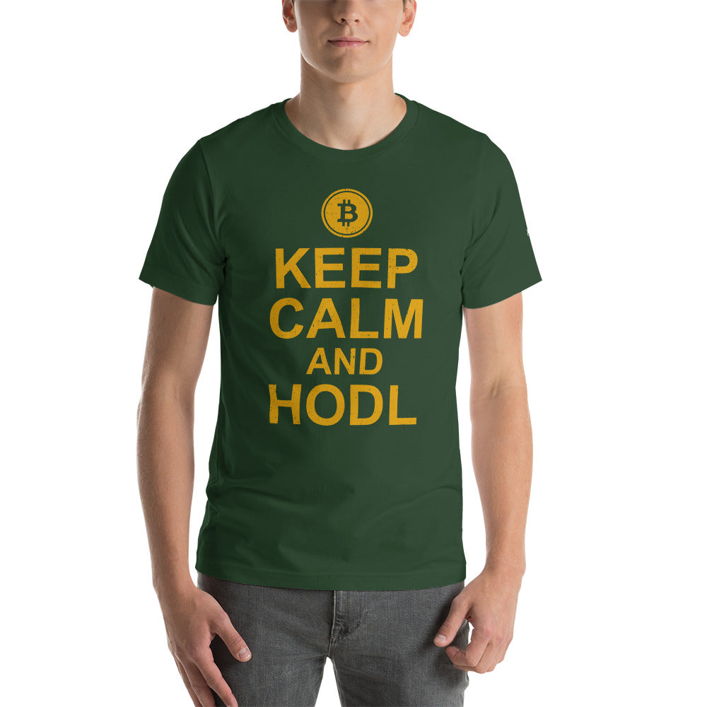 Keep Calm and HODL Unisex t-shirt by DarkByteGear