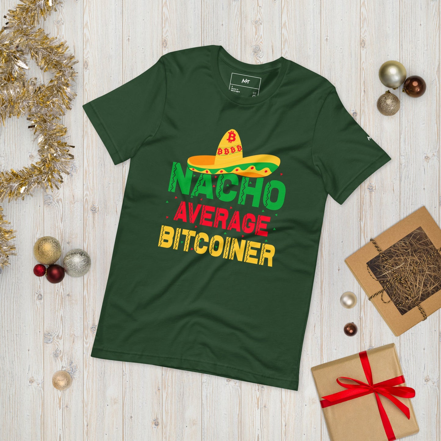 Nacho Average Bitcoiner Unisex t-shirt ( Back Print ) by DarkByteGear