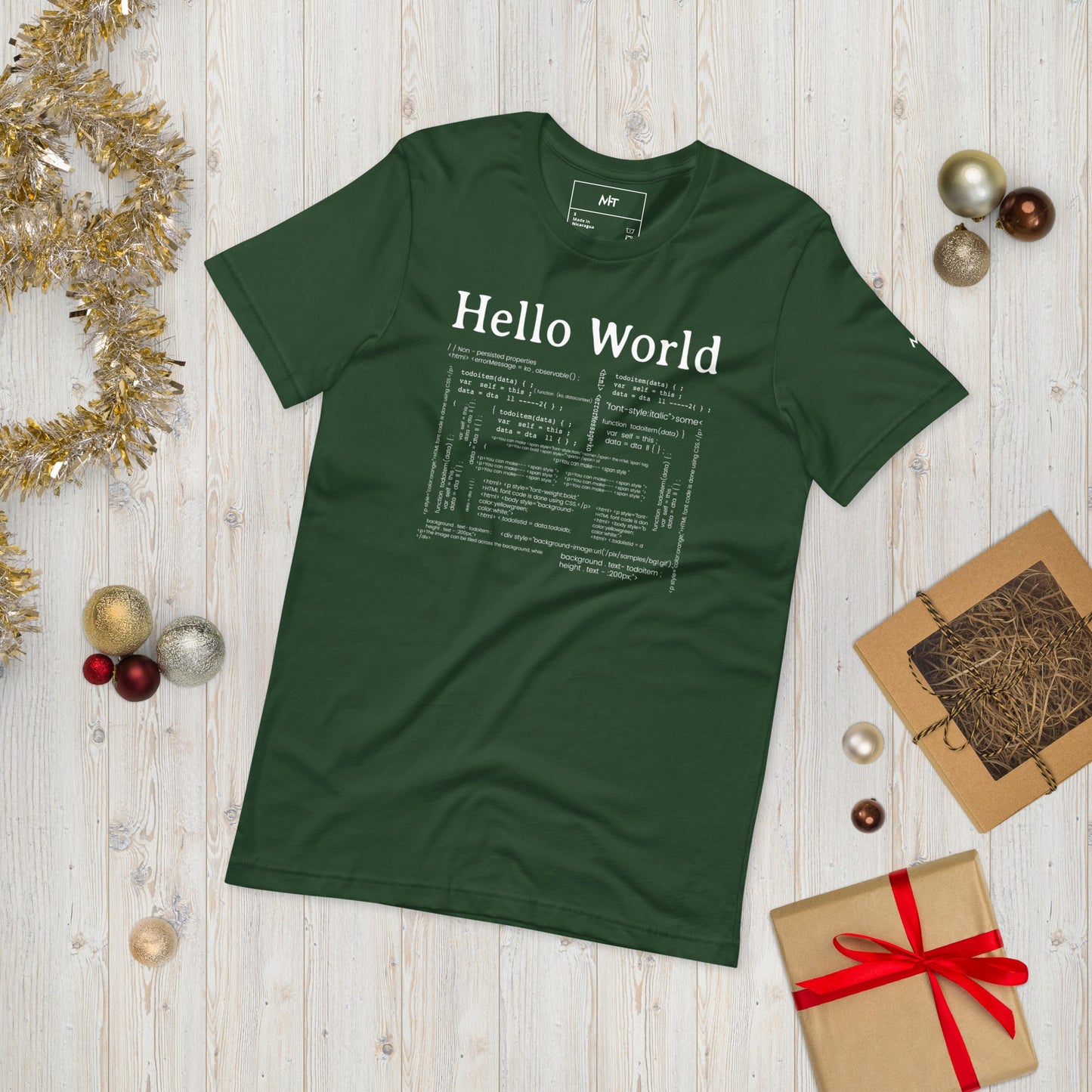 Hello World Computer Programming - Unisex t-shirt by DarkByteGear