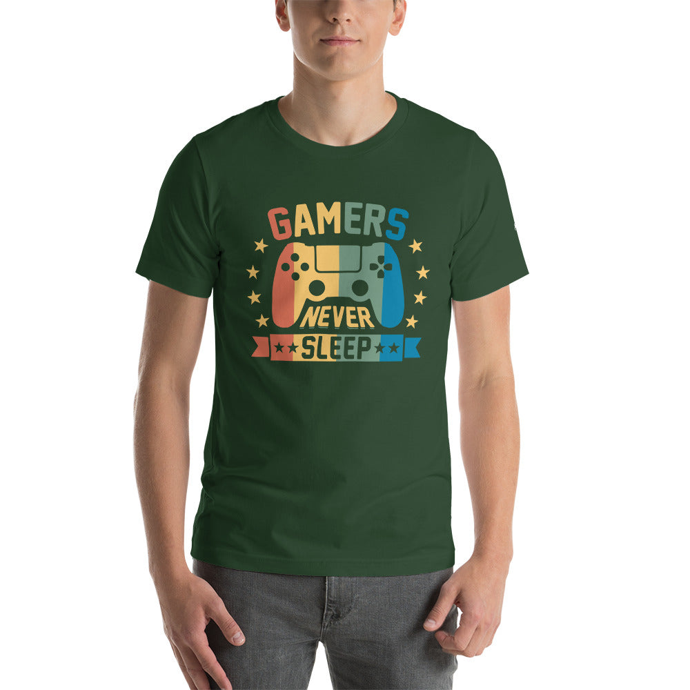 Gamers never sleep - Unisex t-shirt by DarkByteGear