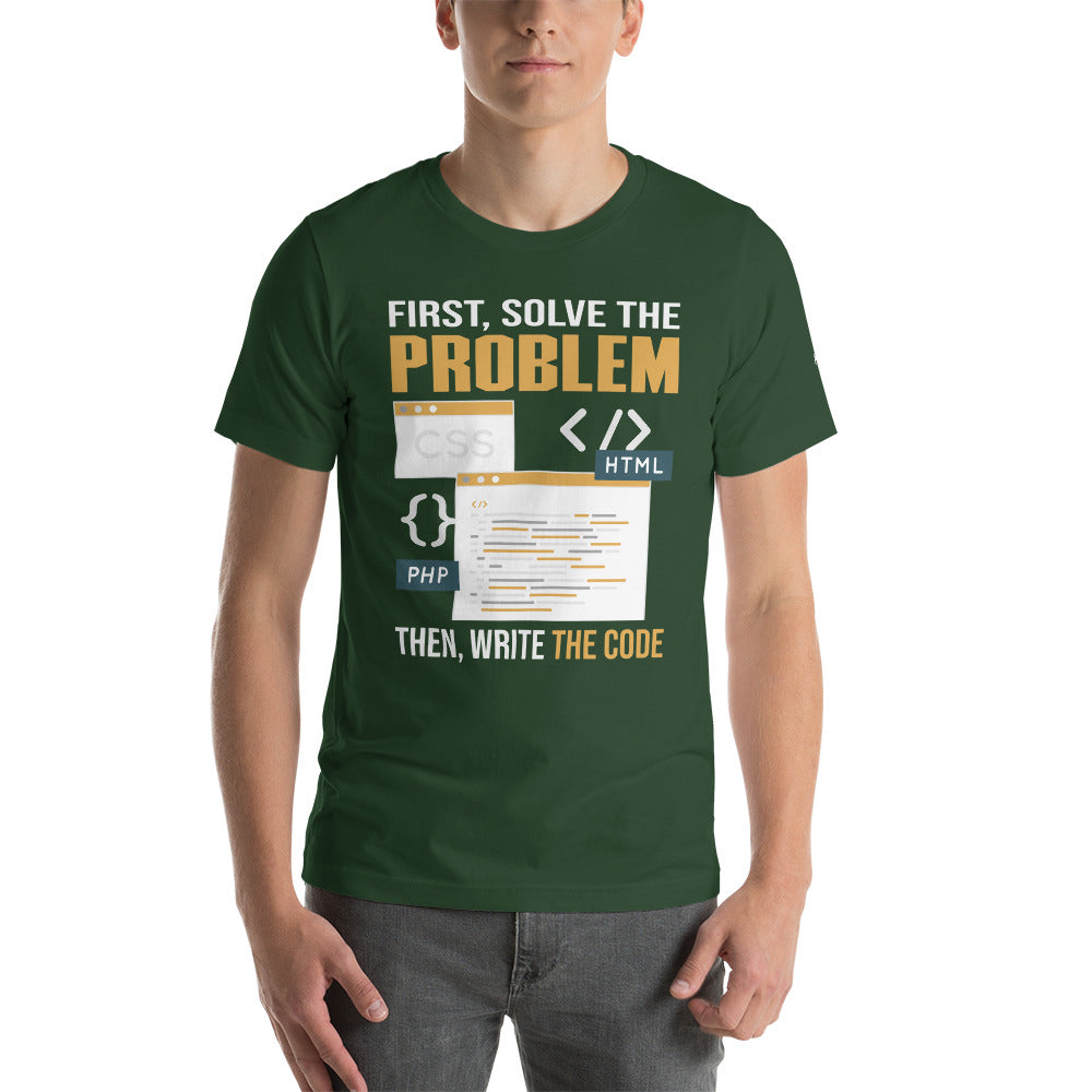 First, Solve the problem; then, Write the code V2 - Unisex t-shirt by DarkByteGear