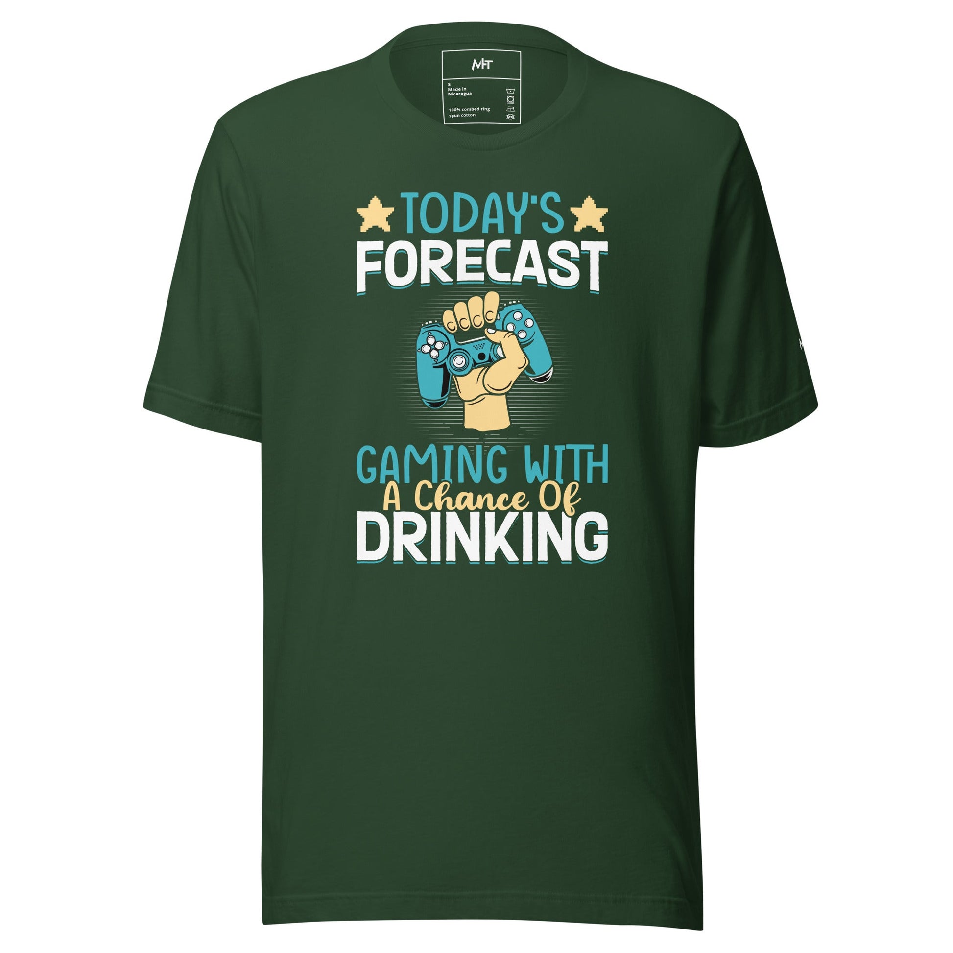 Today's Forecast - Gaming with a Chance of Drinking Unisex t-shirt by DarkByteGear