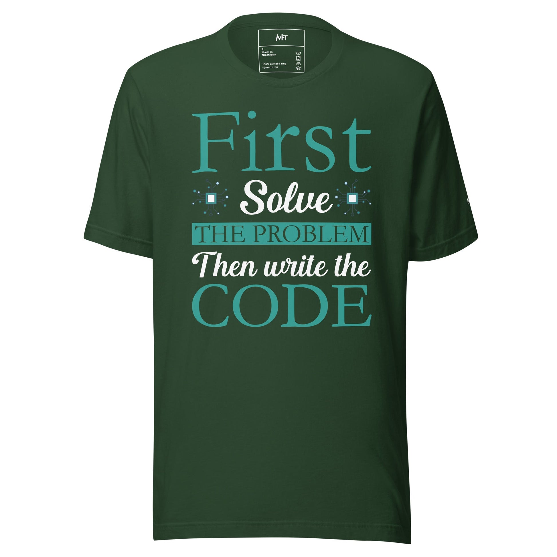 First, Solve the problem; then, Write the code V3 - Unisex t-shirt by DarkByteGear