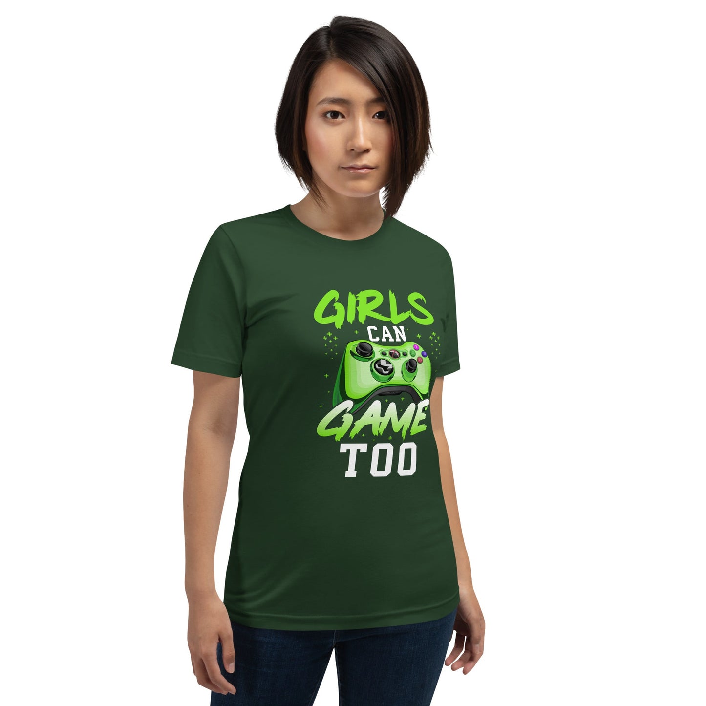 Girls can Game too Unisex t-shirt by DarkByteGear