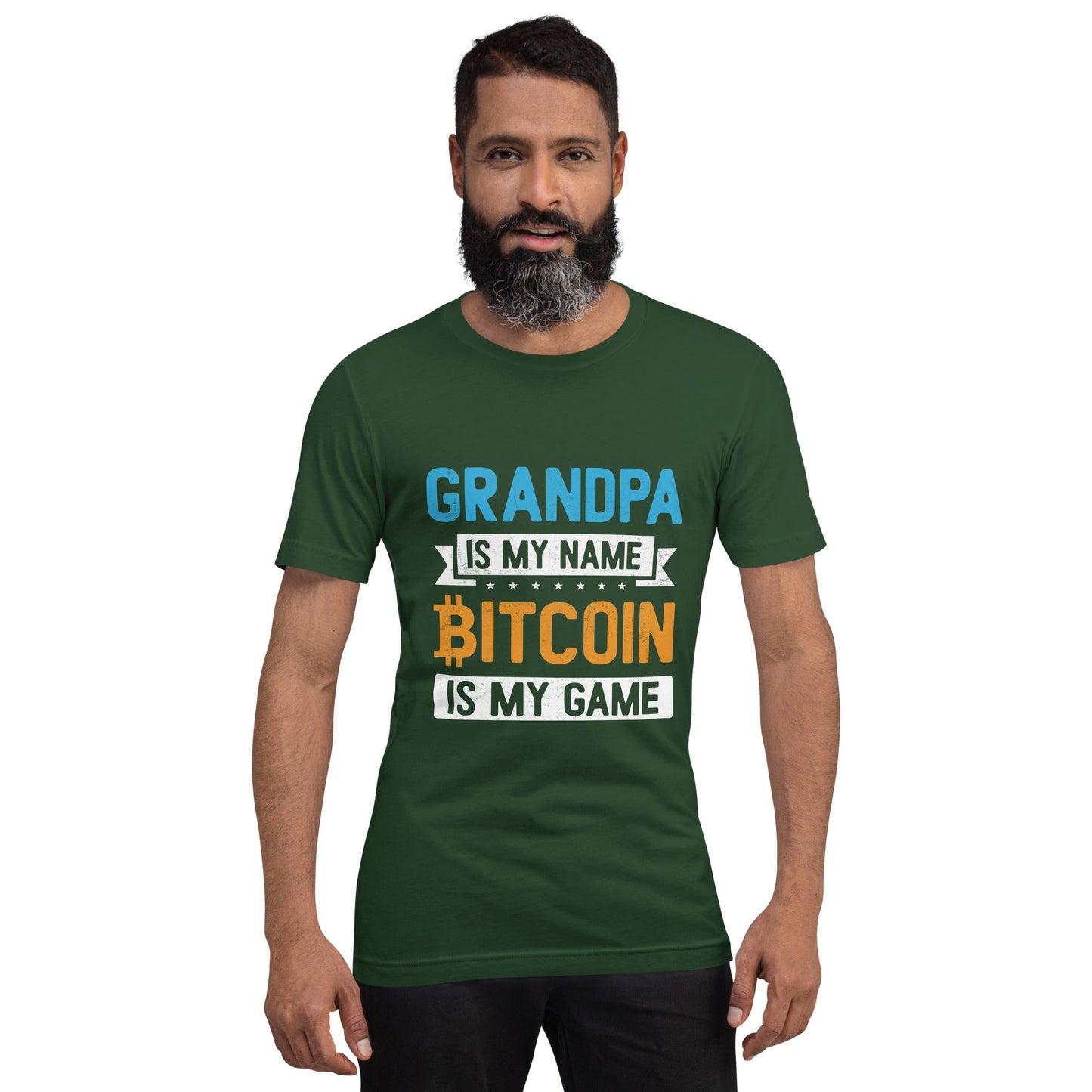 Grandpa is My Name, Bitcoin is My Game - Unisex t-shirt by DarkByteGear
