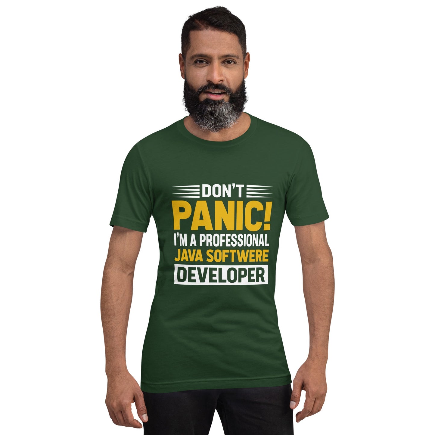 Don't Panic, I am a Professional Java Software Developer - Unisex t-shirt by DarkByteGear