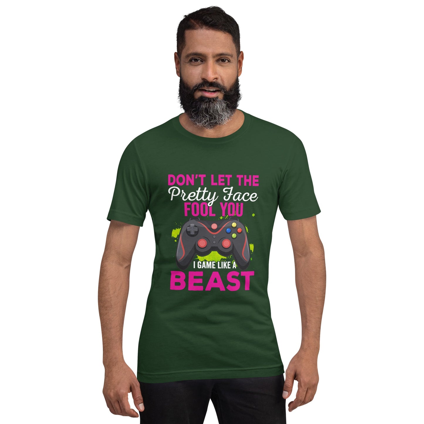 Don't let the pretty face fool you - Unisex t-shirt by DarkByteGear