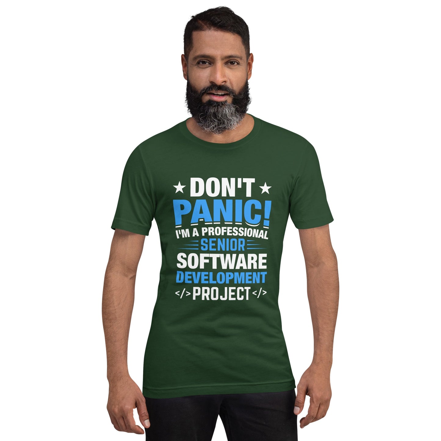 Don’t Panic I am a Professional Senior Development Analyst - Unisex t-shirt by DarkByteGear