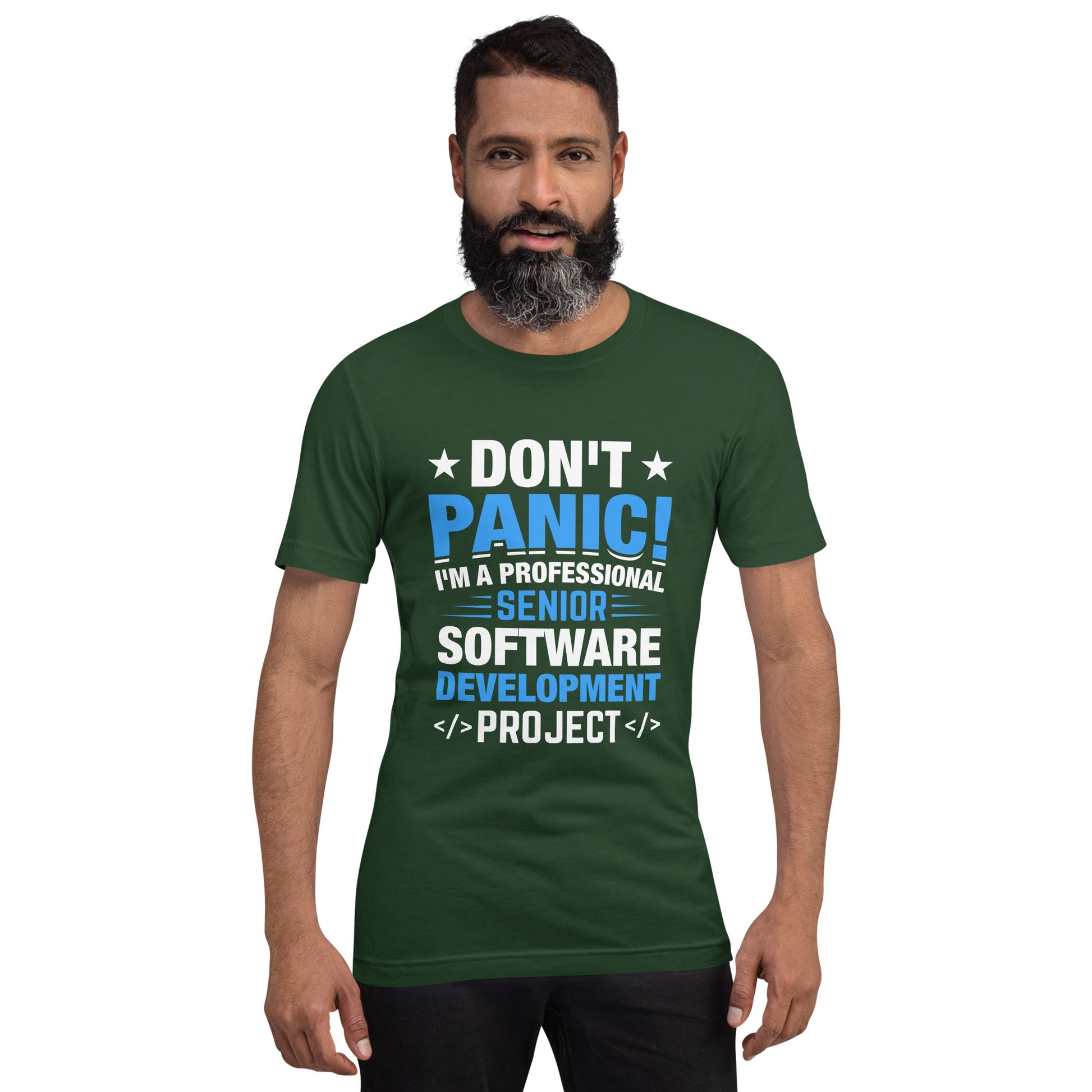 Don’t Panic I am a Professional Senior Development Analyst - Unisex t-shirt by DarkByteGear