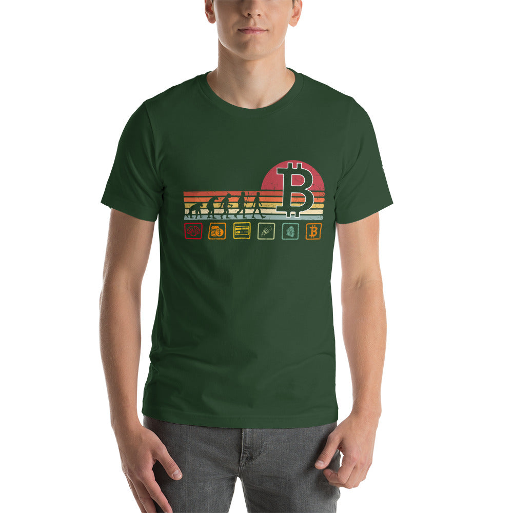 Bitcoin Evolution - Unisex t-shirt by DarkByteGear