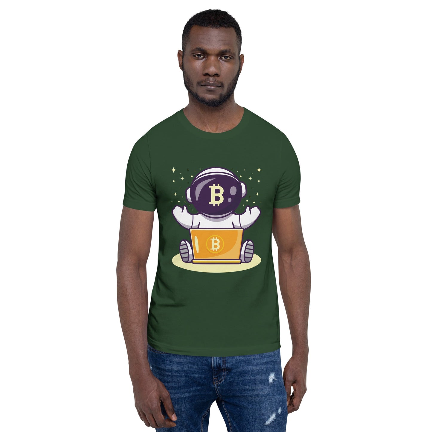 Bitcoin Astronaut - Unisex t-shirt by DarkByteGear