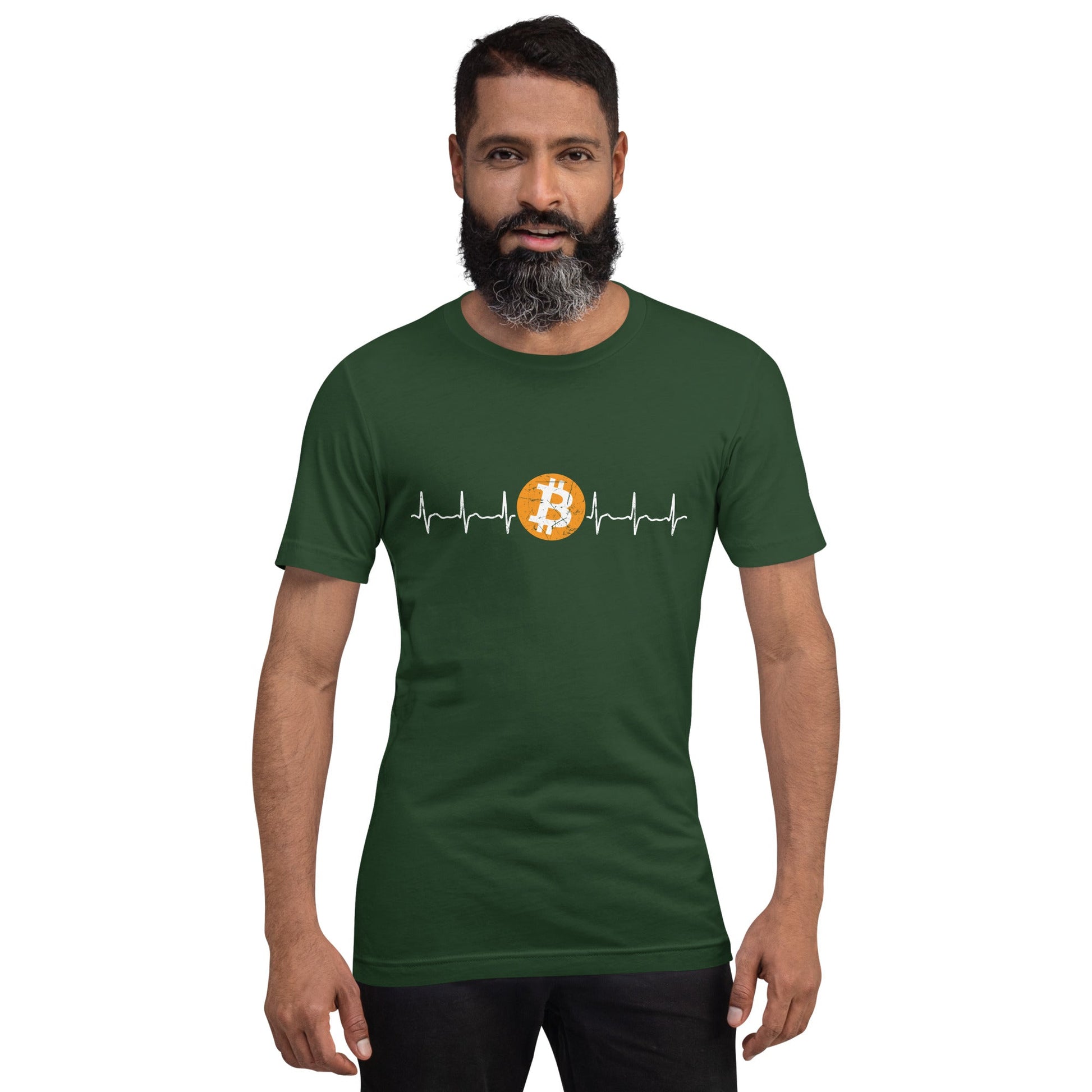 Bitcoin Heartbeat - Unisex t-shirt by DarkByteGear