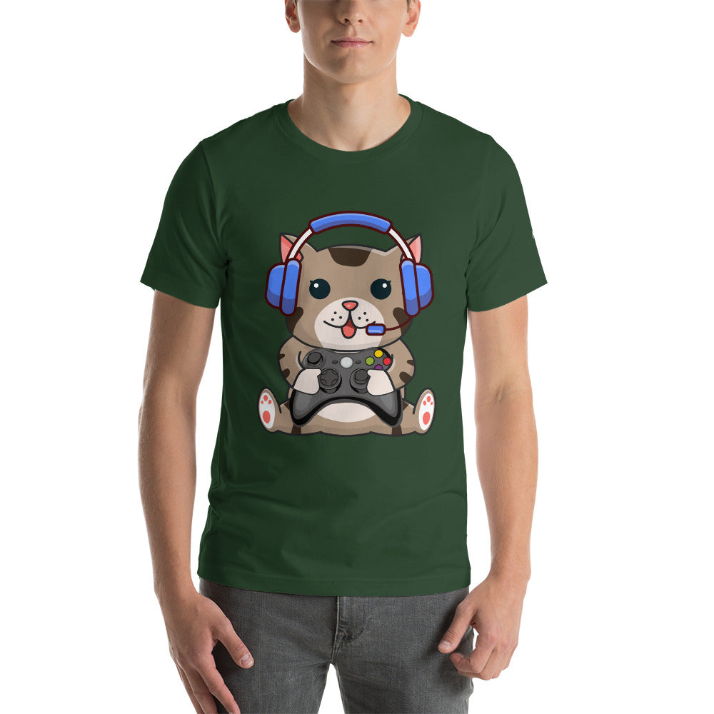 Gamer Cat - Unisex t-shirt by DarkByteGear