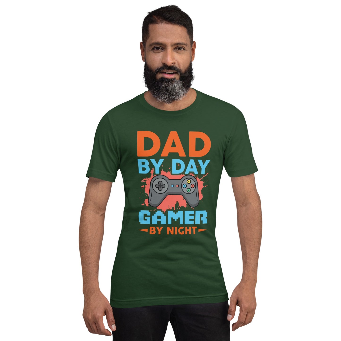 Dad by Day, Gamer by Night - Unisex t-shirt by DarkByteGear