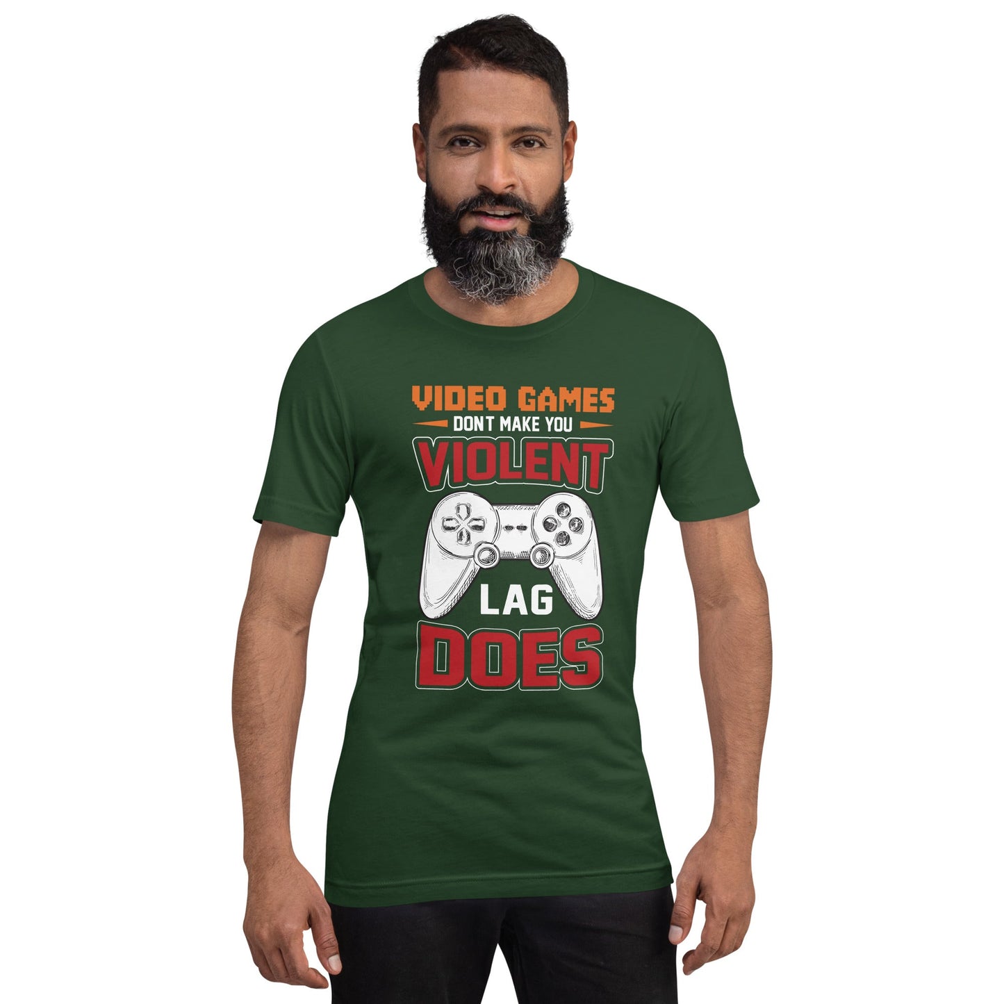 Video Games don't Make you Violent, but Lag does - Unisex t-shirt by DarkByteGear