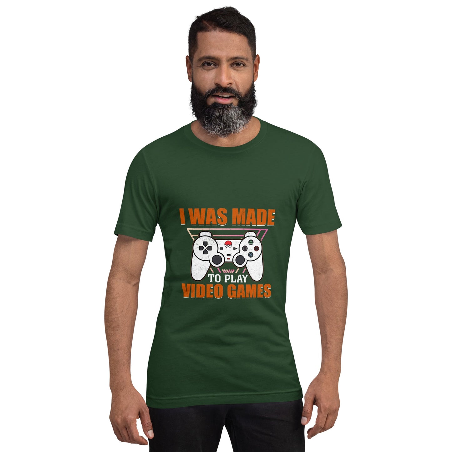 I was Made to Play Video Games - Unisex t-shirt by DarkByteGear