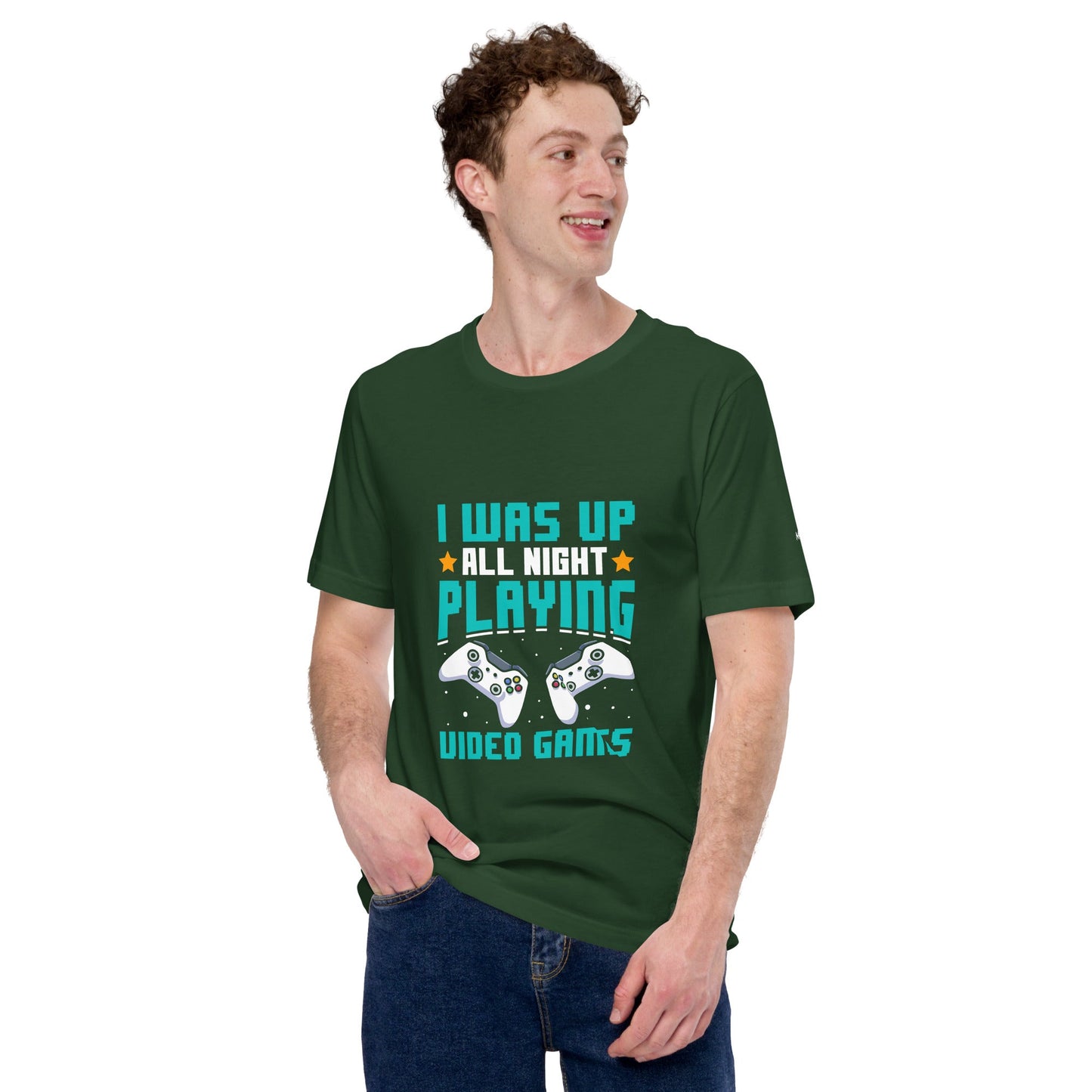 I was up all night playing Video Games Rima - Unisex t-shirt by DarkByteGear