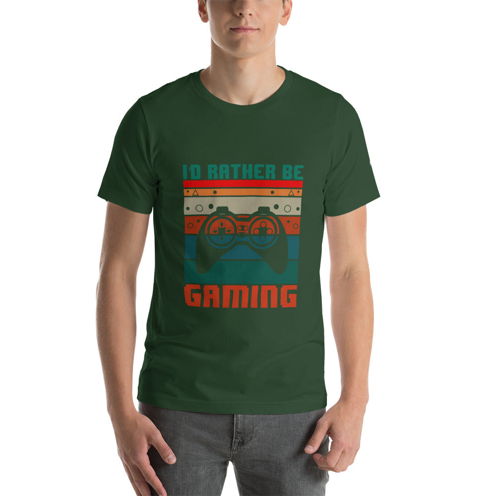 I'd rather be Gaming - Unisex t-shirt by DarkByteGear