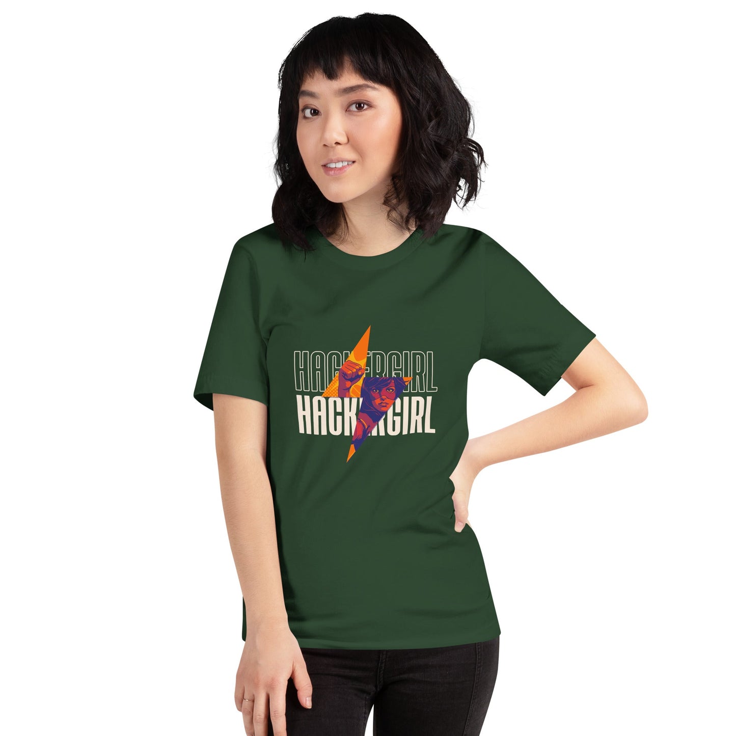 Hacker Girl V1 - Unisex t-shirt by DarkByteGear