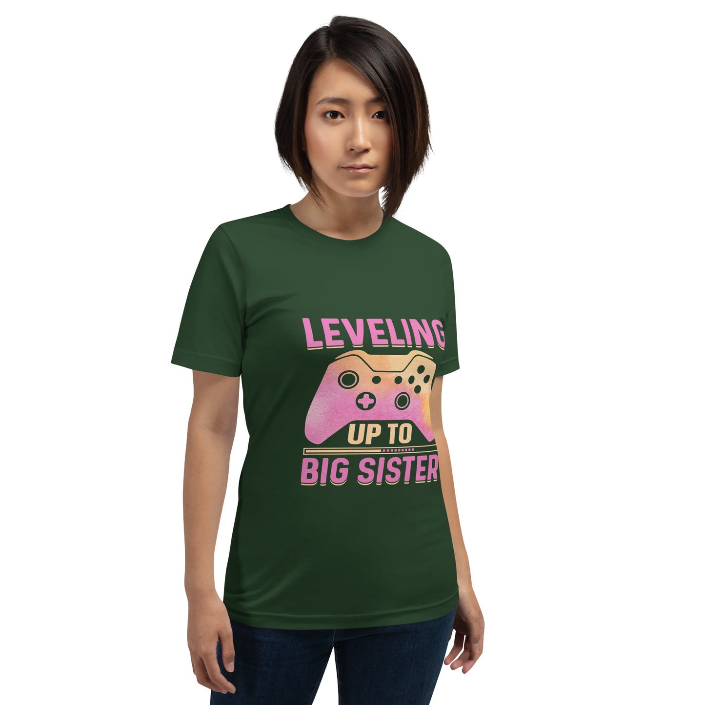 Levelling up to Big Sister - Unisex t-shirt by DarkByteGear