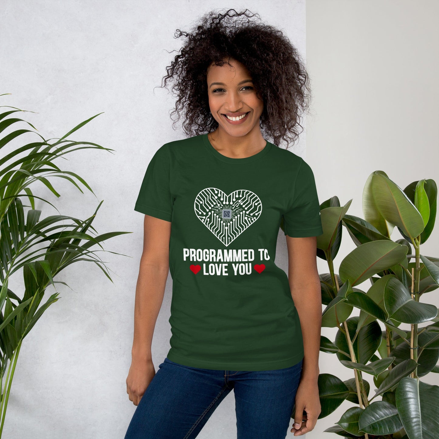Programmed to Love you - Unisex t-shirt by DarkByteGear