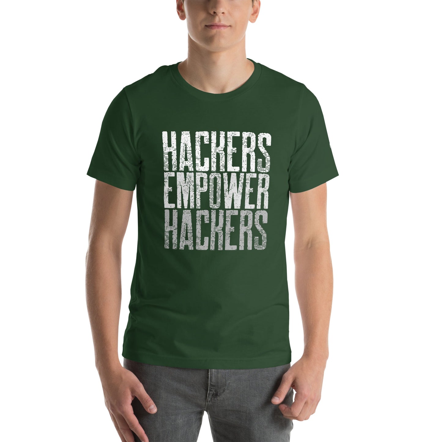 Hackers Empower Hackers V1 - Unisex t-shirt by DarkByteGear