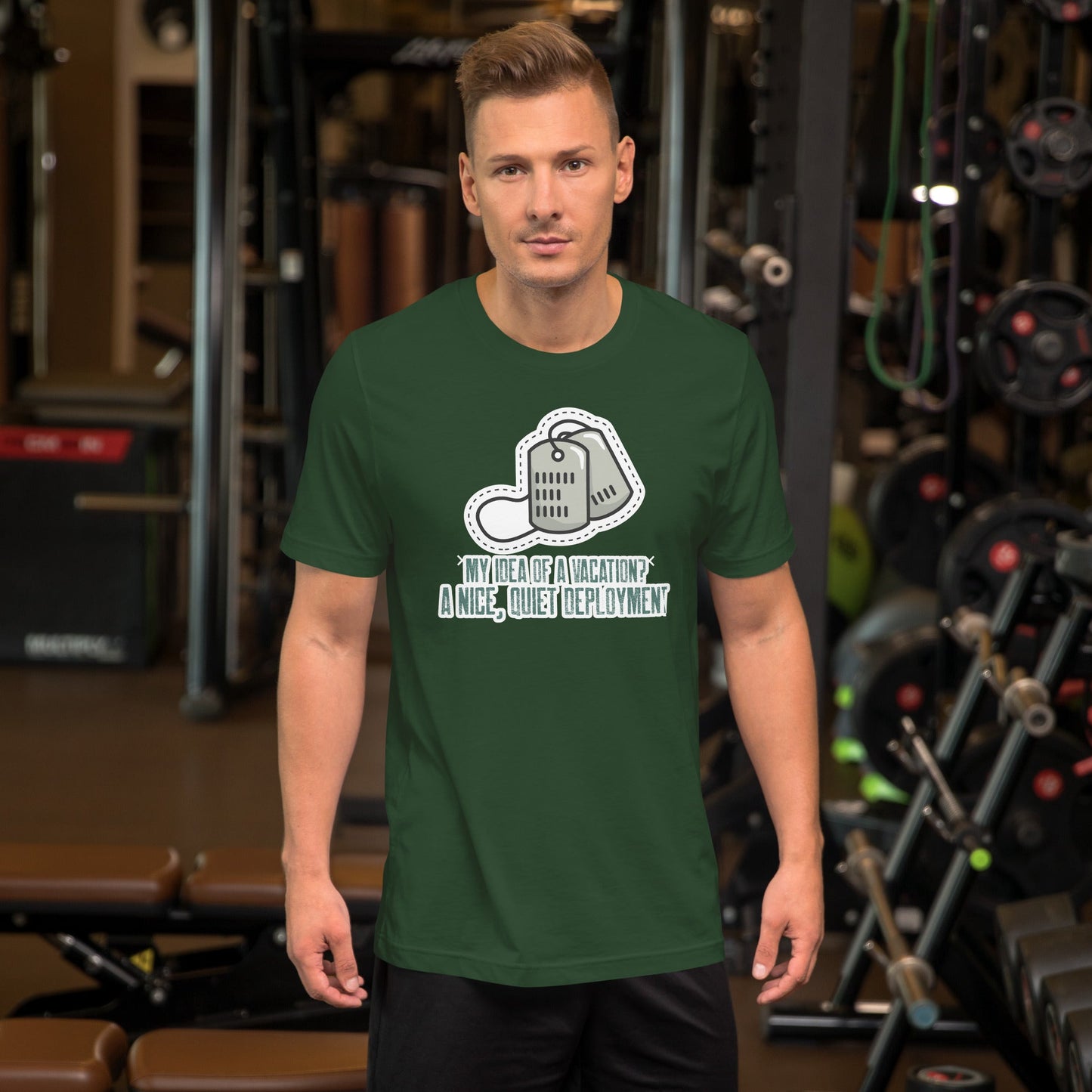 My idea of a vacation? A nice, quiet deployment v1 - Unisex t-shirt by DarkByteGear