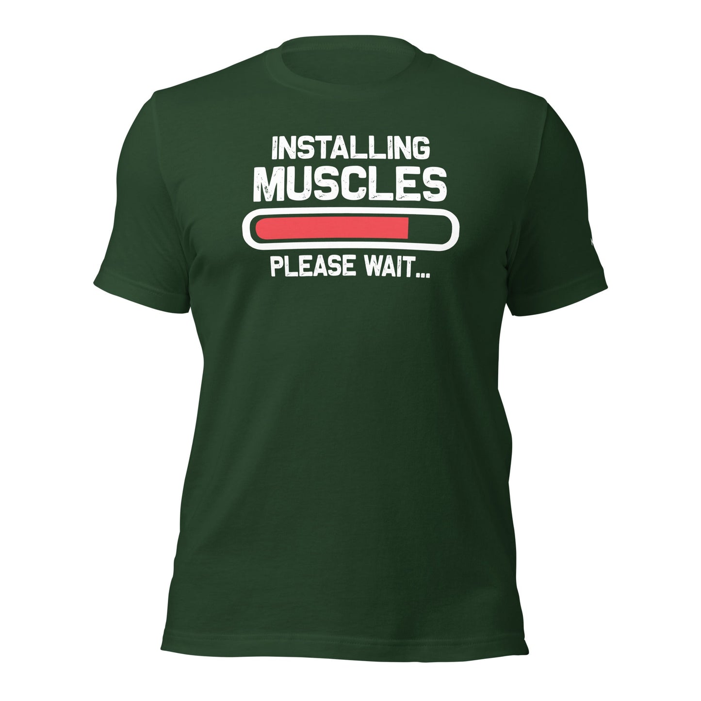 Installing muscles please wait - Unisex t-shirt by DarkByteGear