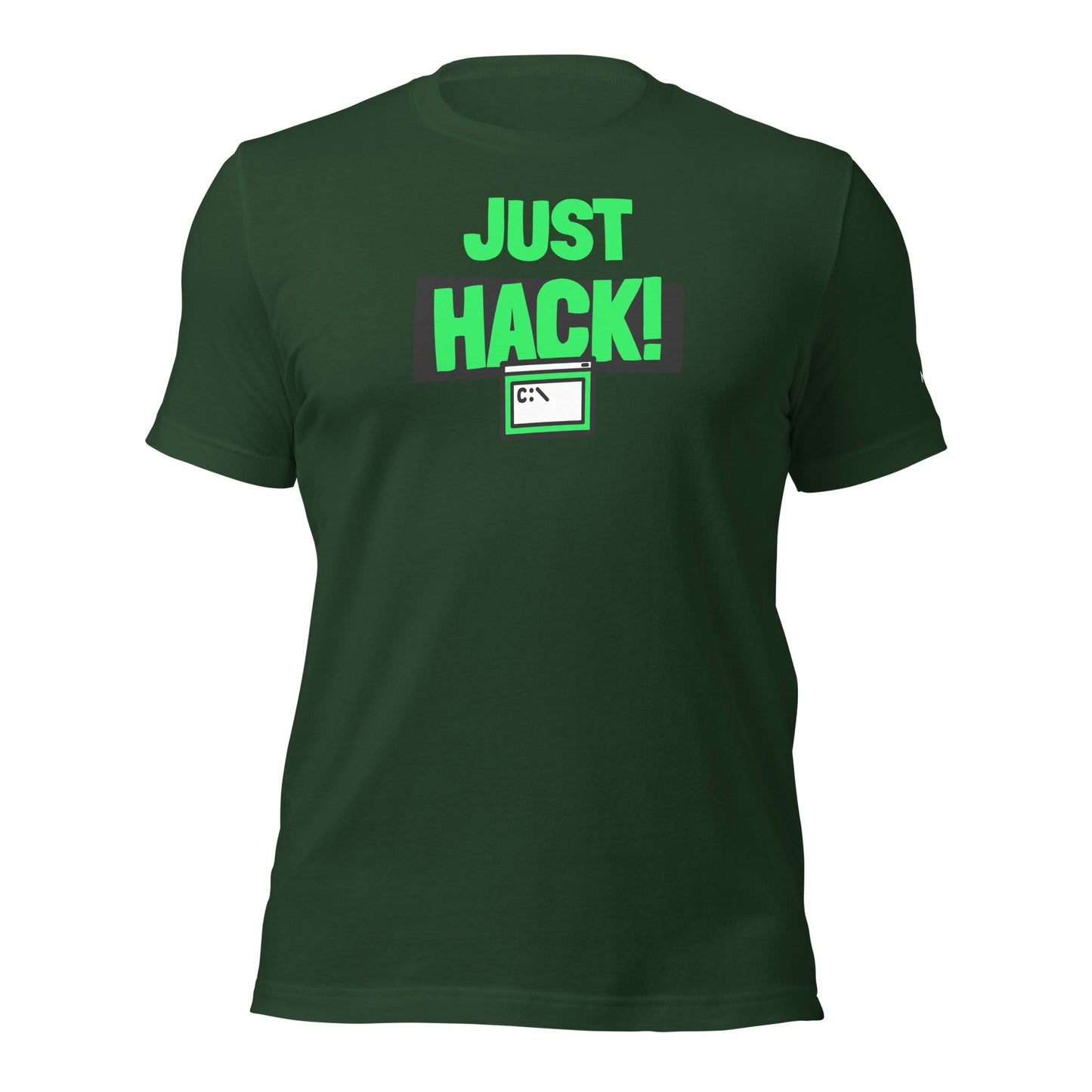 Just Hack (Green text) - Unisex t-shirt by DarkByteGear