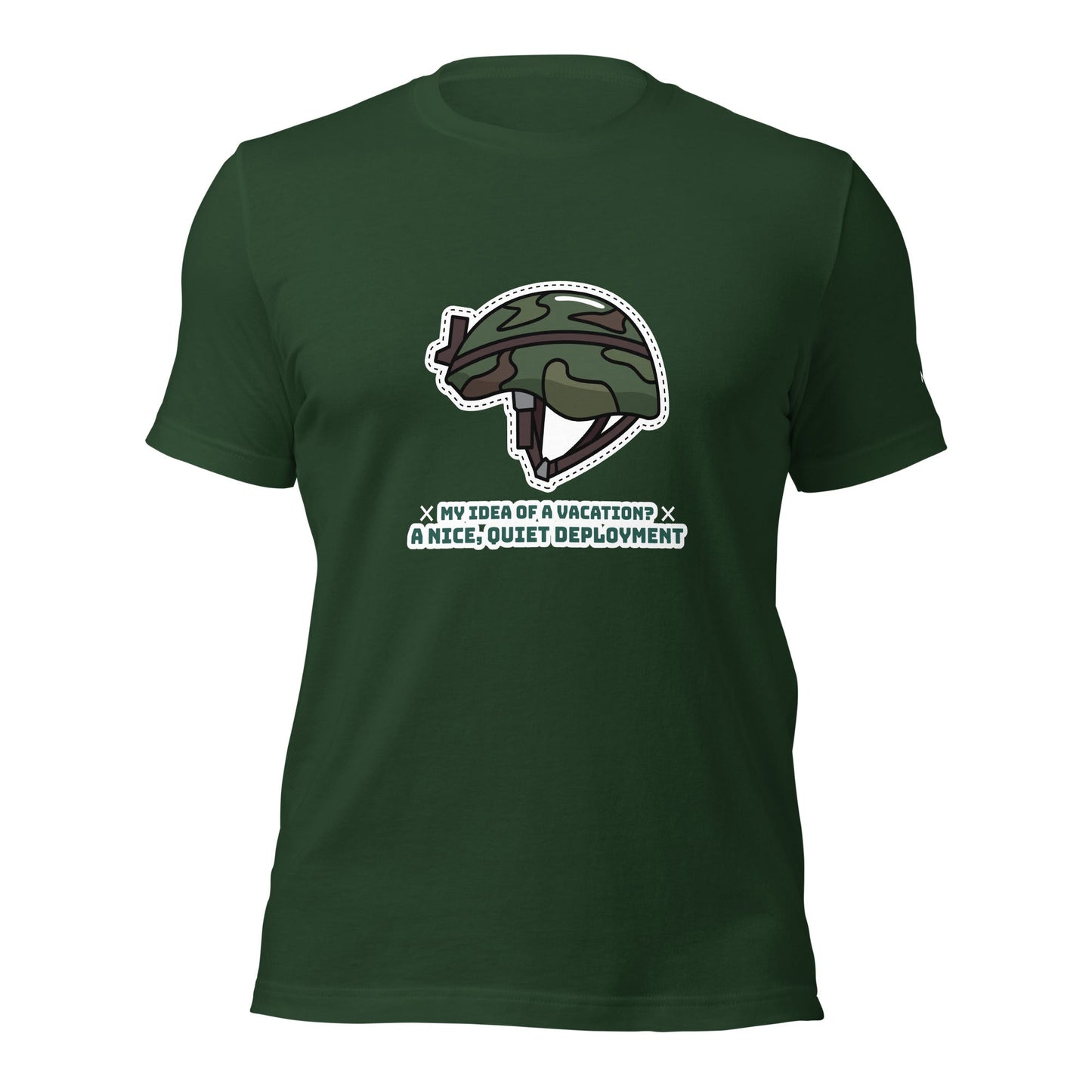 My idea of a vacation? A nice, quiet deployment - Unisex t-shirt by DarkByteGear