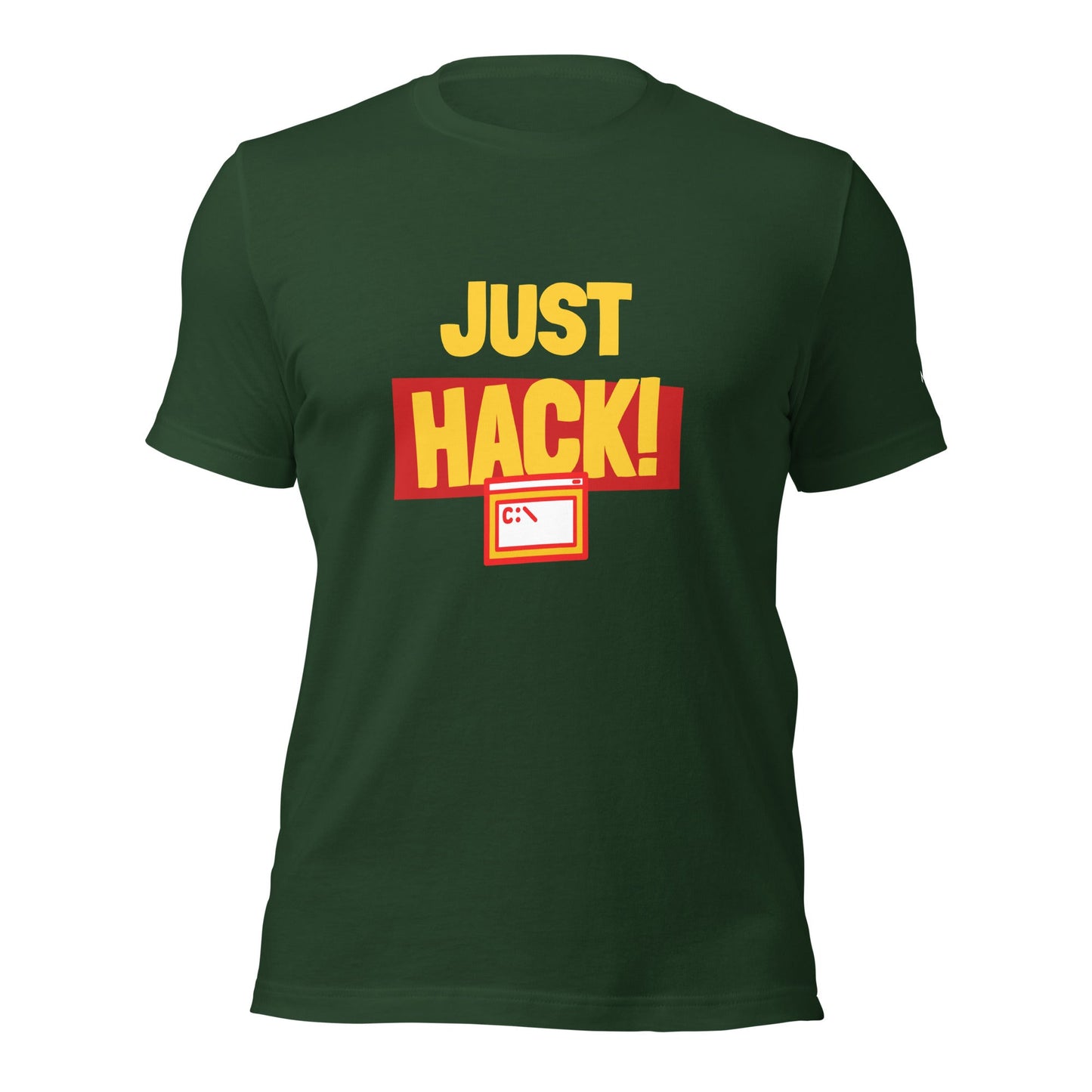 Just Hack (Yellow Text) - Unisex t-shirt by DarkByteGear