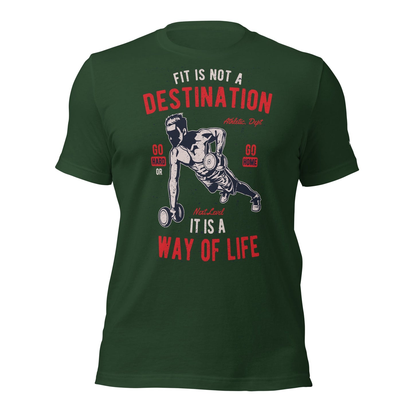 Fit is not a destination: it is a way of life - Unisex t-shirt by DarkByteGear