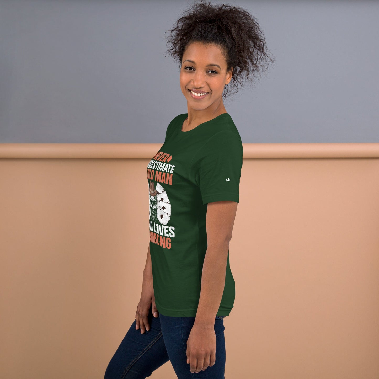 Never Underestimate an old man who Loves gambling - Unisex t-shirt by DarkByteGear