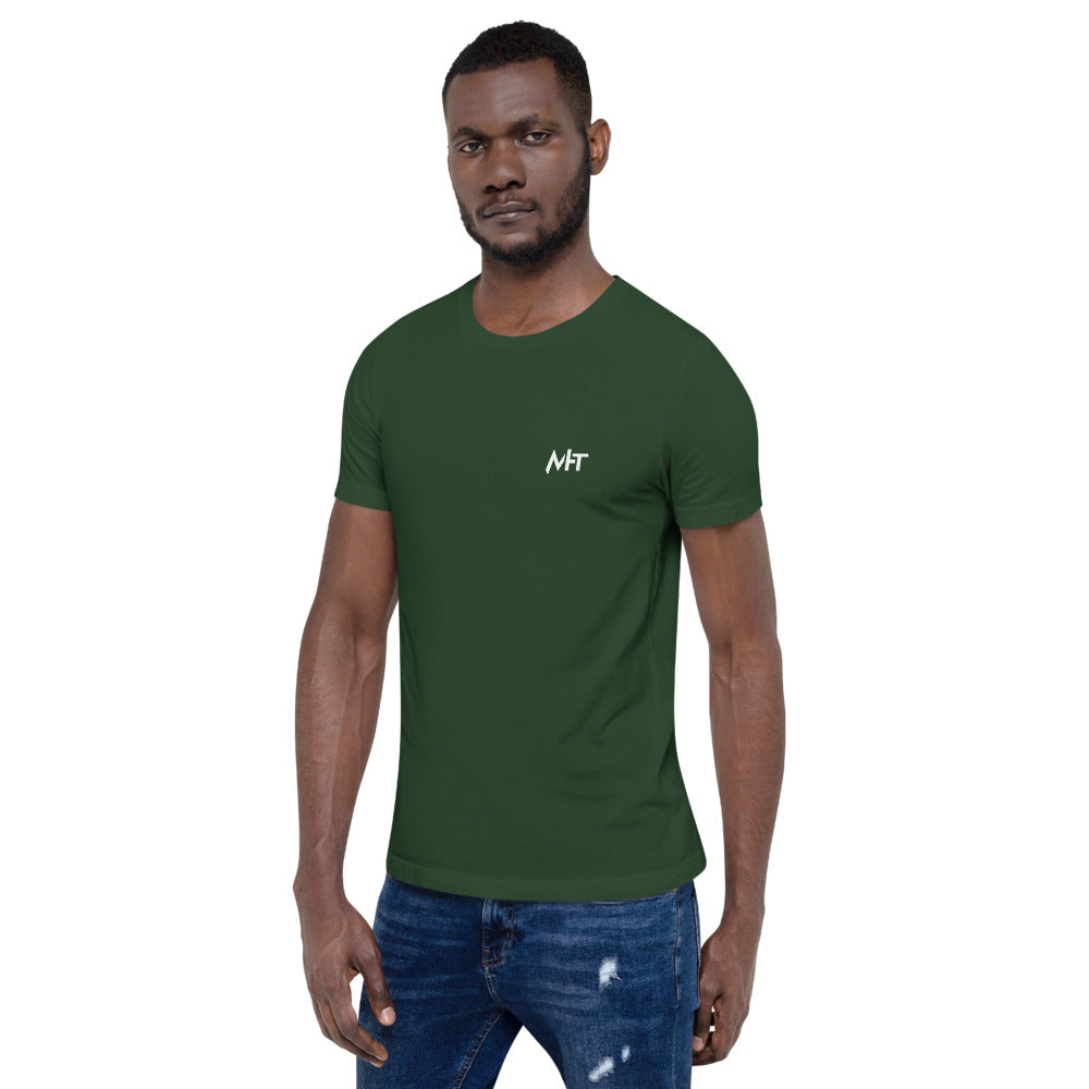 Hack this - Short-Sleeve Unisex T-Shirt (back print) by DarkByteGear