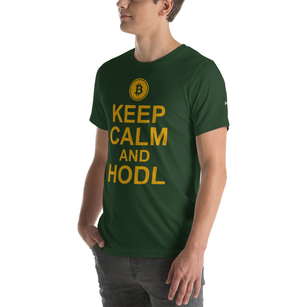 Keep Calm and HODL Unisex t-shirt by DarkByteGear