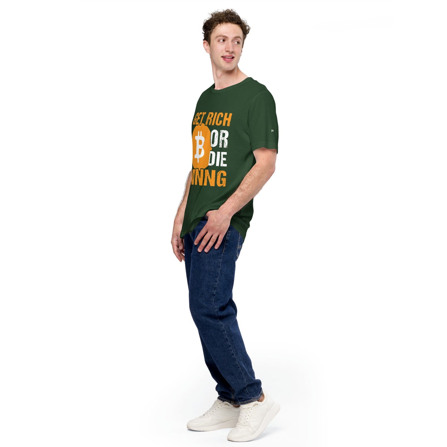 Get Rich Bitcoin Mining or Die Unisex t-shirt by DarkByteGear