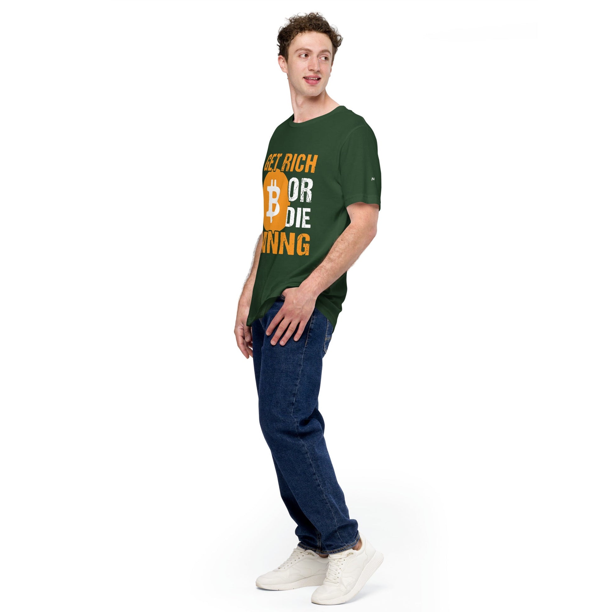 Get Rich Bitcoin Mining or Die Unisex t-shirt by DarkByteGear