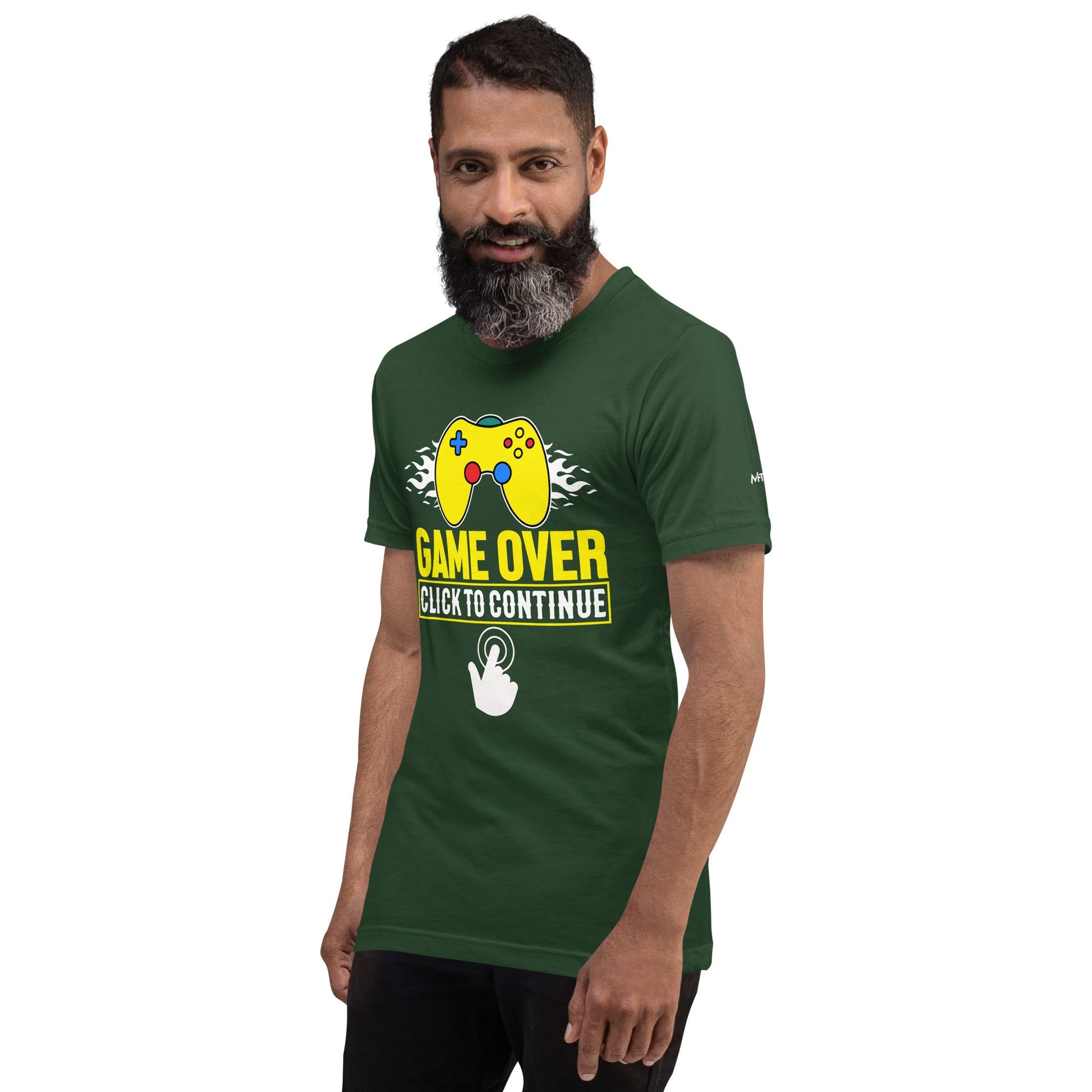 Game Over Click to Continue - Unisex t-shirt by DarkByteGear