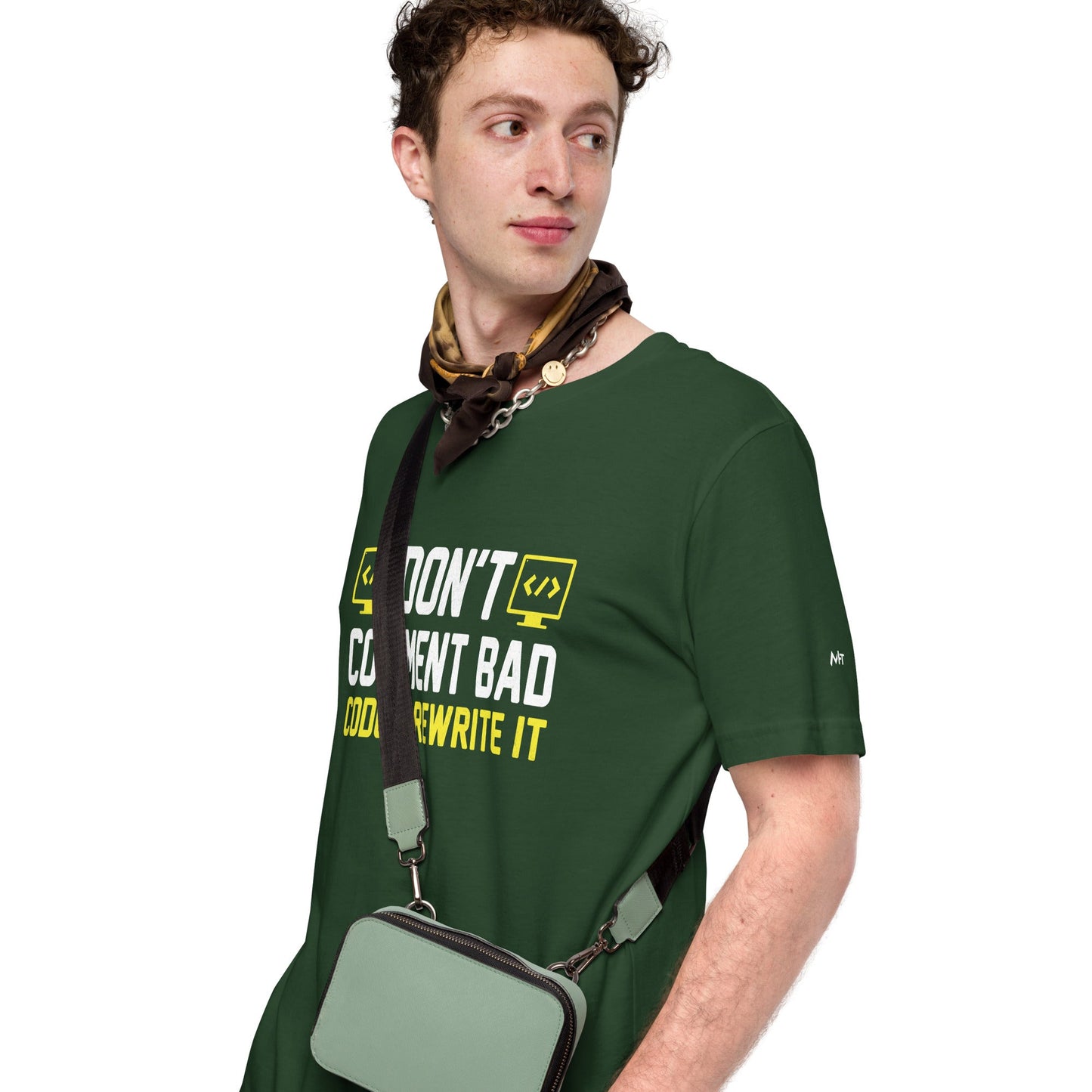 Don't comment Bad code, rewrite it - Unisex t-shirt by DarkByteGear