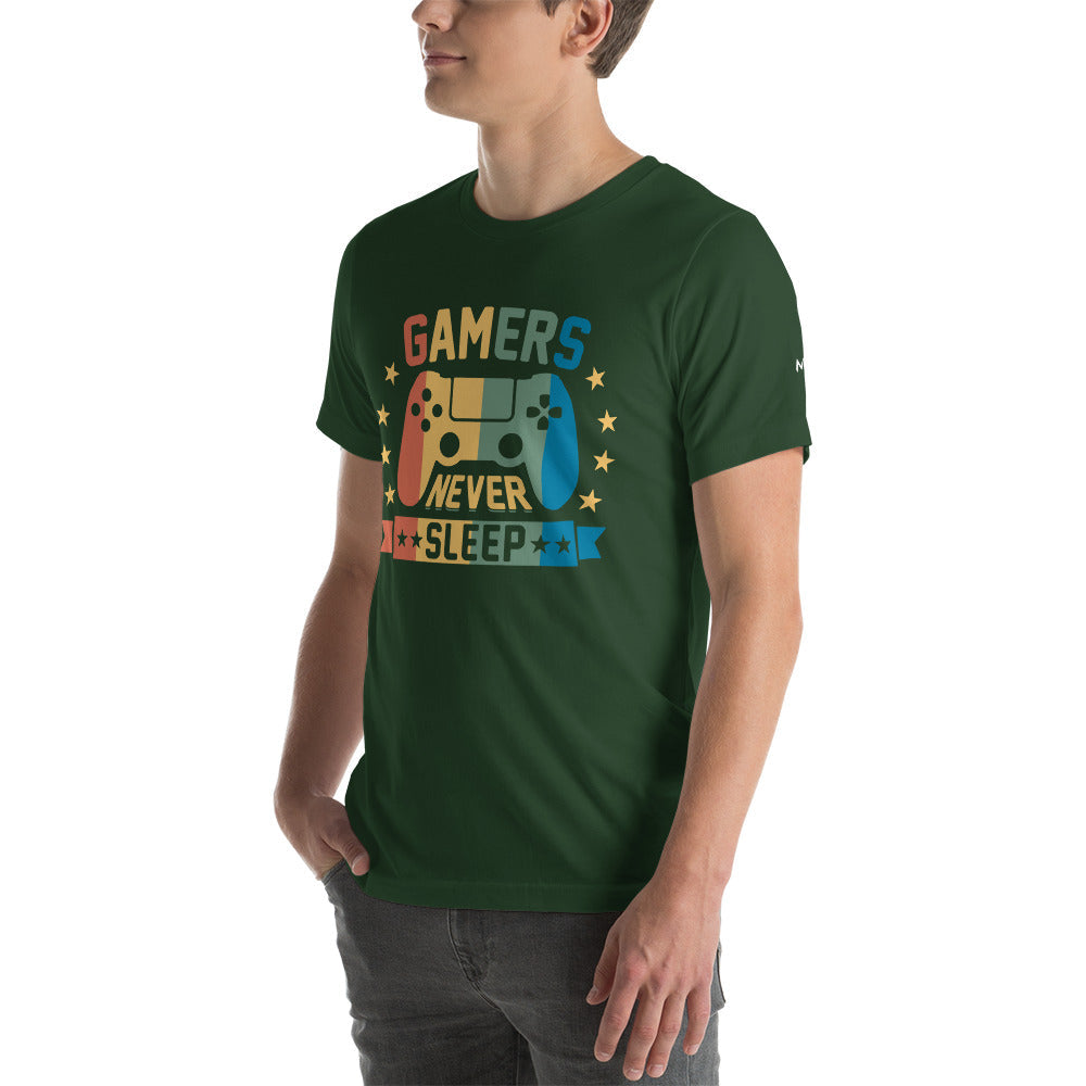Gamers never sleep - Unisex t-shirt by DarkByteGear