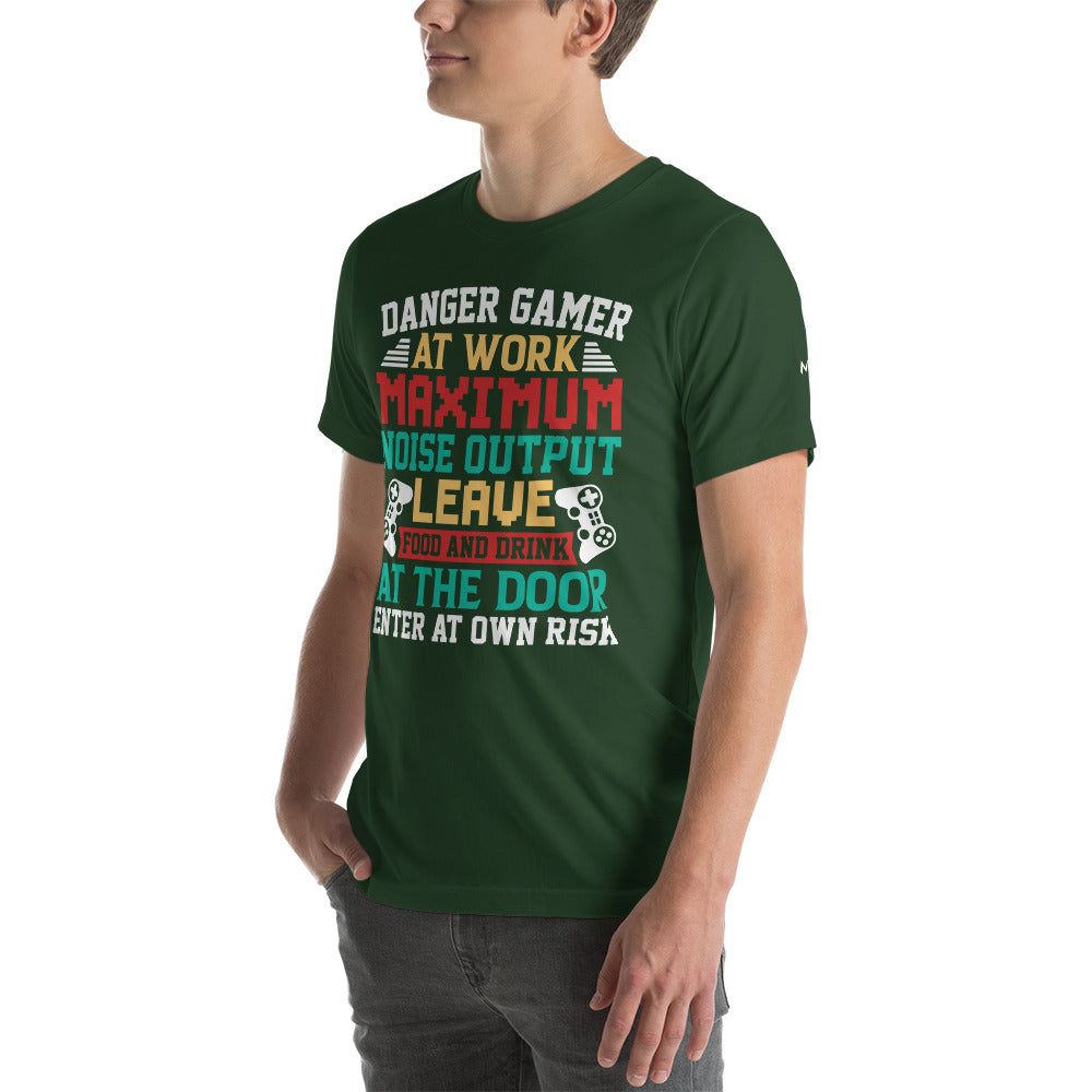 Danger Gamer Enter At Own Risk - Unisex t-shirt by DarkByteGear